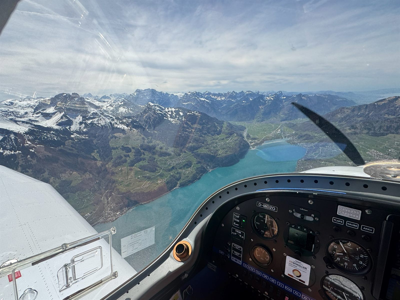 Schnupperflug im Segelflugzeug